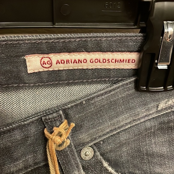 NWT Adriano Goldschmied women’s jeans Angel Boot cut Distressed Grey size 28R - Picture 4 of 12